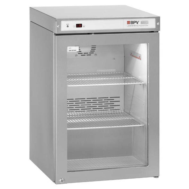 Bild 1: BPV Edelstahl Medikamentenkühlschrank MediKS 45 Glastür